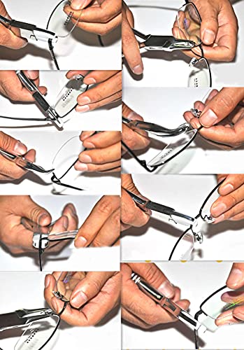 Spire Tools ® - Juego de alicates ópticos de punta redonda y plana de nailon, alicates de mandíbula para joyas (6 mm 11 mm, juego) kit de reparación de gafas