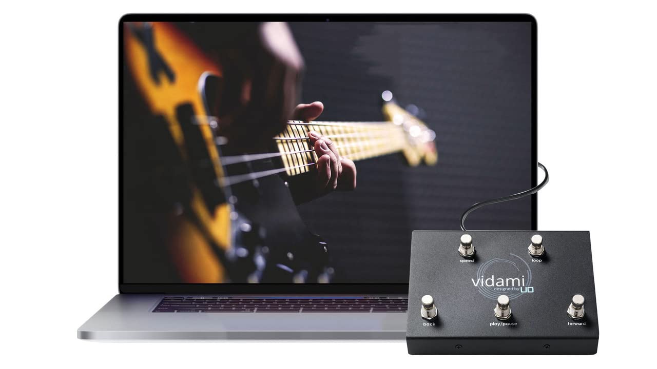 Pedal Vidami YouTube Azul para Control de Videos en Línea para Músicos