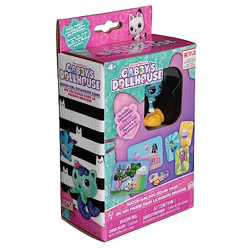 Cardinal, Gabby´s Dollhouse, Juego de Pares en la casa mágica, Juego de Memoria para 2 Jugadores, Juego de Mesa Inspirado en la Serie Original de Netflix, para niños a Partir de 4 años