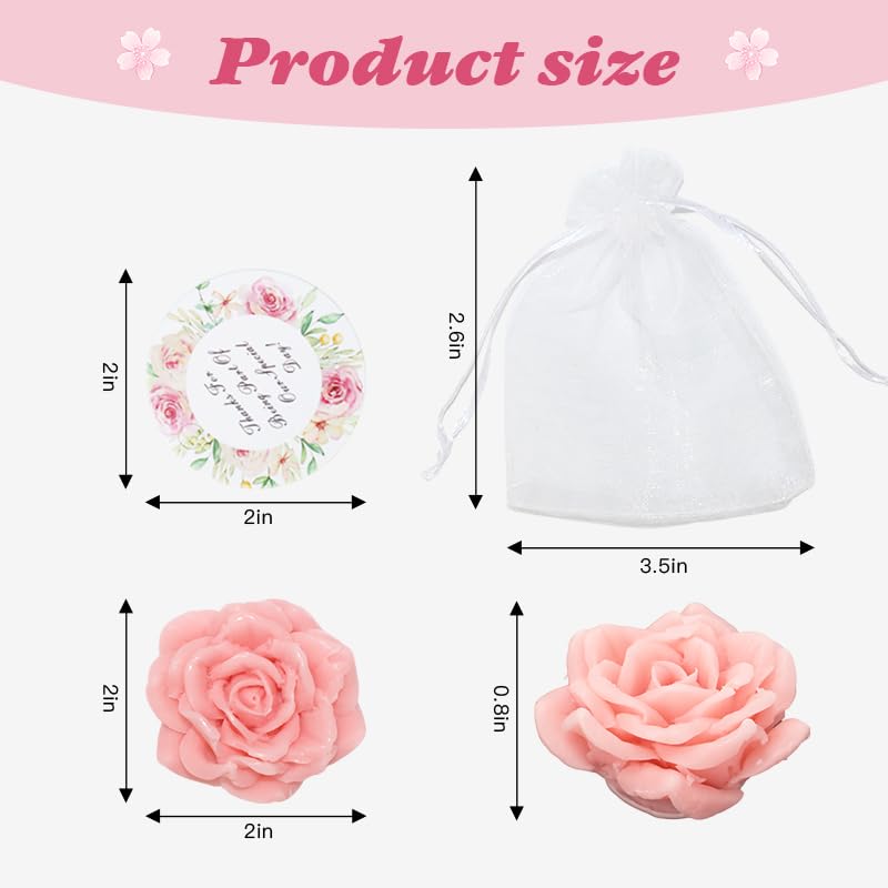 Juego de 21 jabones de rosas pequeñas, paquete de mini jabones de flores, hechos a mano, regalo de regalo a granel, boda, fiesta, regalos de despedida, regalo de bienvenida, regalo de agradecimiento