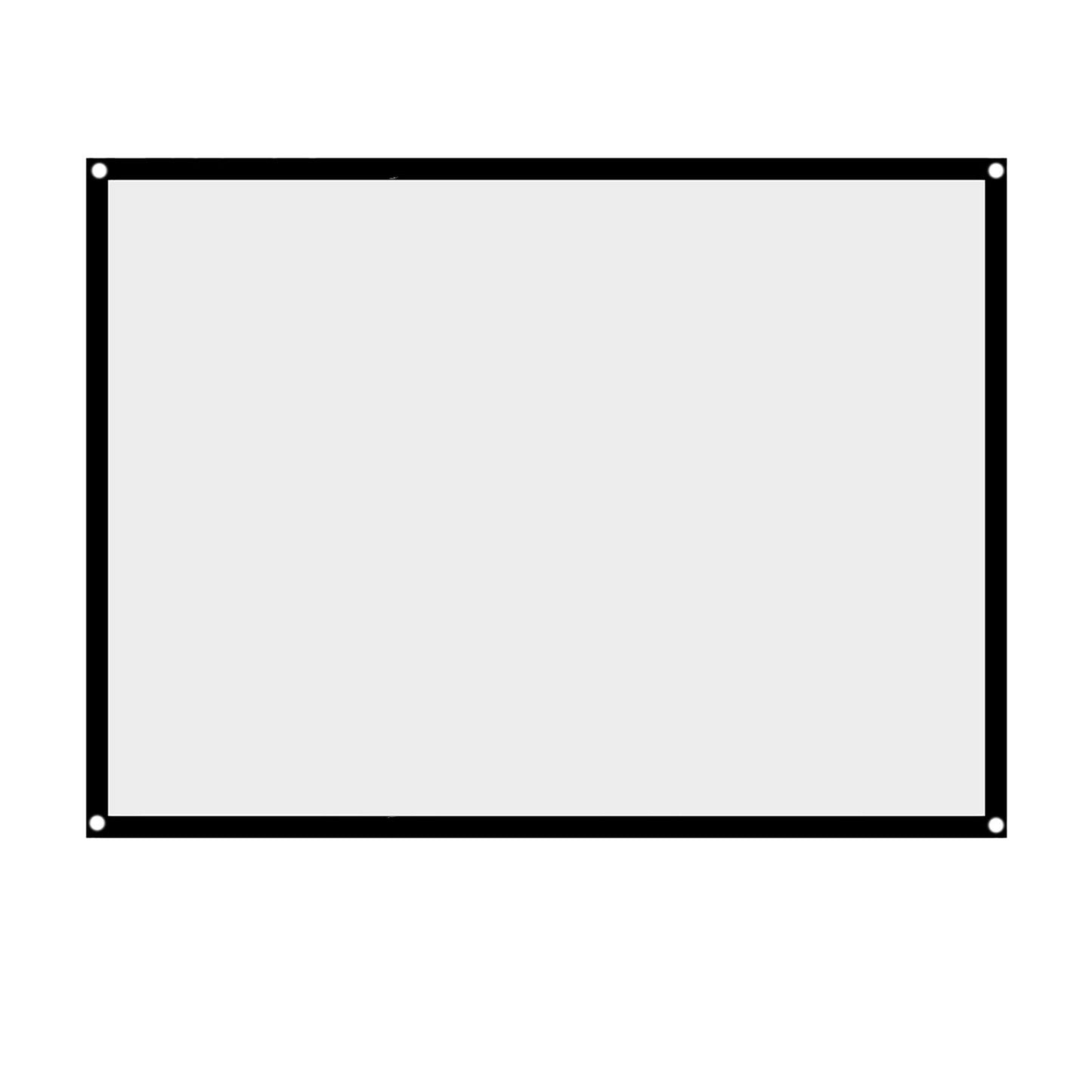 Yosoo- Pantalla de proyección de Cortina del Blanca no Plegable portátil de 60-100 Pulgadas, 4: 3(72 Pulgadas)