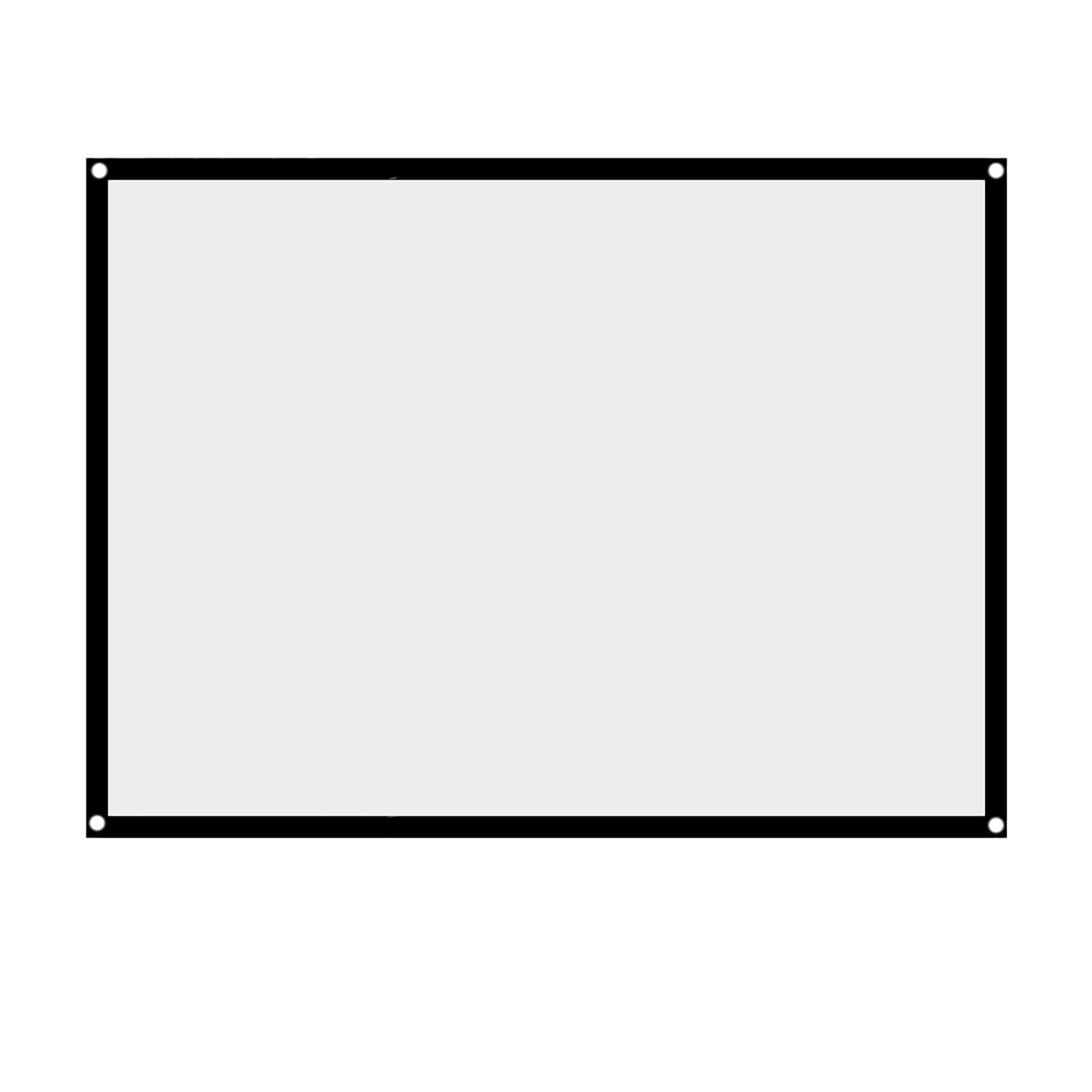 Yosoo- Pantalla de proyección de Cortina del Blanca no Plegable portátil de 60-100 Pulgadas, 4: 3(72 Pulgadas)