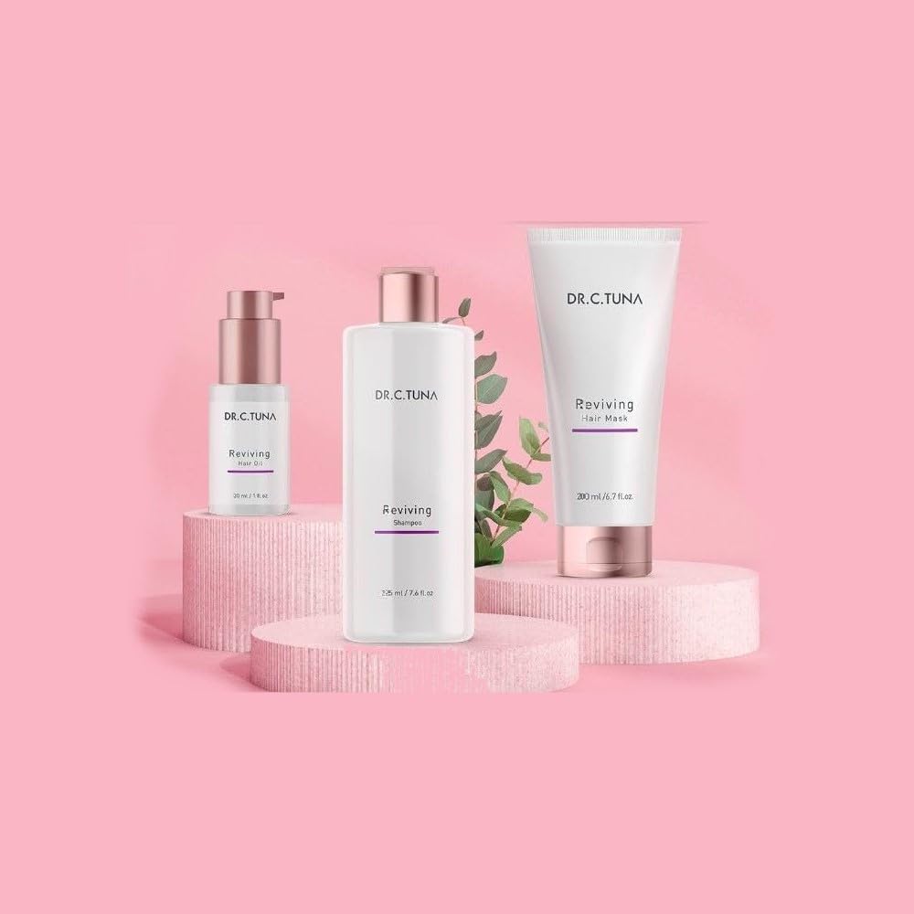 Set Tratamiento Completo Farmasi Dr C Tuna Crecimiento del Cabello Shampoo Mascarilla y Aceite Capilar