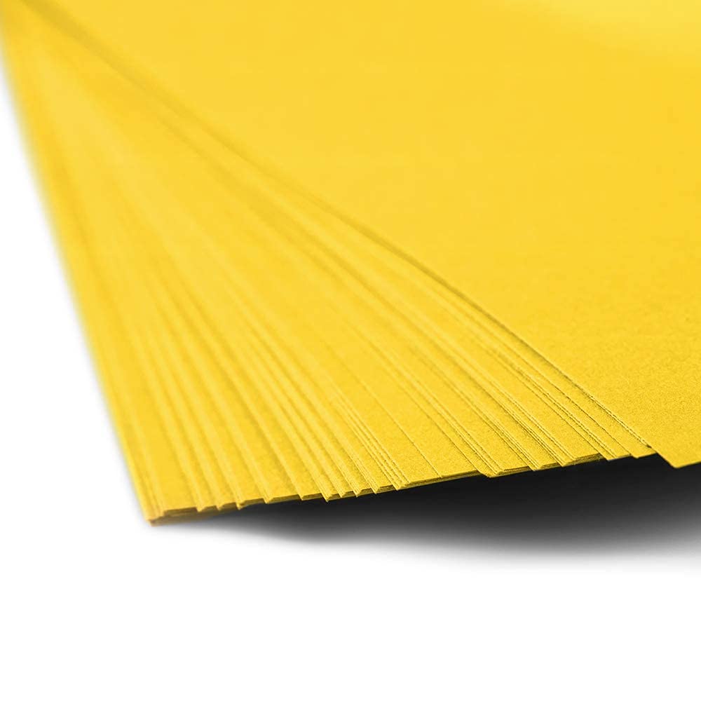 JAM PAPER Papel de color de 26 libras, 90 g/m², 8,5 x 11 pulgadas, amarillo reciclado, 50 hojas por paquete