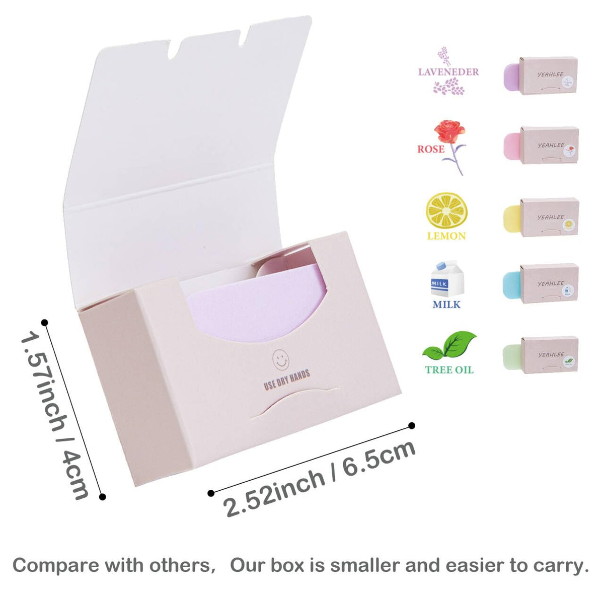 Yeahlee 5 Cajas (500 Hojas) De Hojas De Jabón De Papel, Hojas De Jabón Para Lavarse Las Manos, Hojas De Jabón Desechables Portátiles Para Acampar, Hojas De Jabón Para 0,35 Onzas (Paquete De 5)