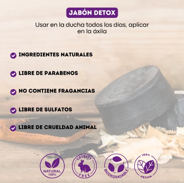 KOKOS | Jabón Detox | Carbón Activado Y Tea Tree | 55 G