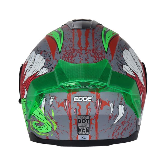 Casco Para Moto Integral BOSTON - Casco Motocicleta Marca EDGE - Visor Doble ANTIVAHO - Cascos Para Motos Certificados Dot Moto - Accesorios Para Moto Motocross Motocicleta Mujer Hombre Cascos De Moto