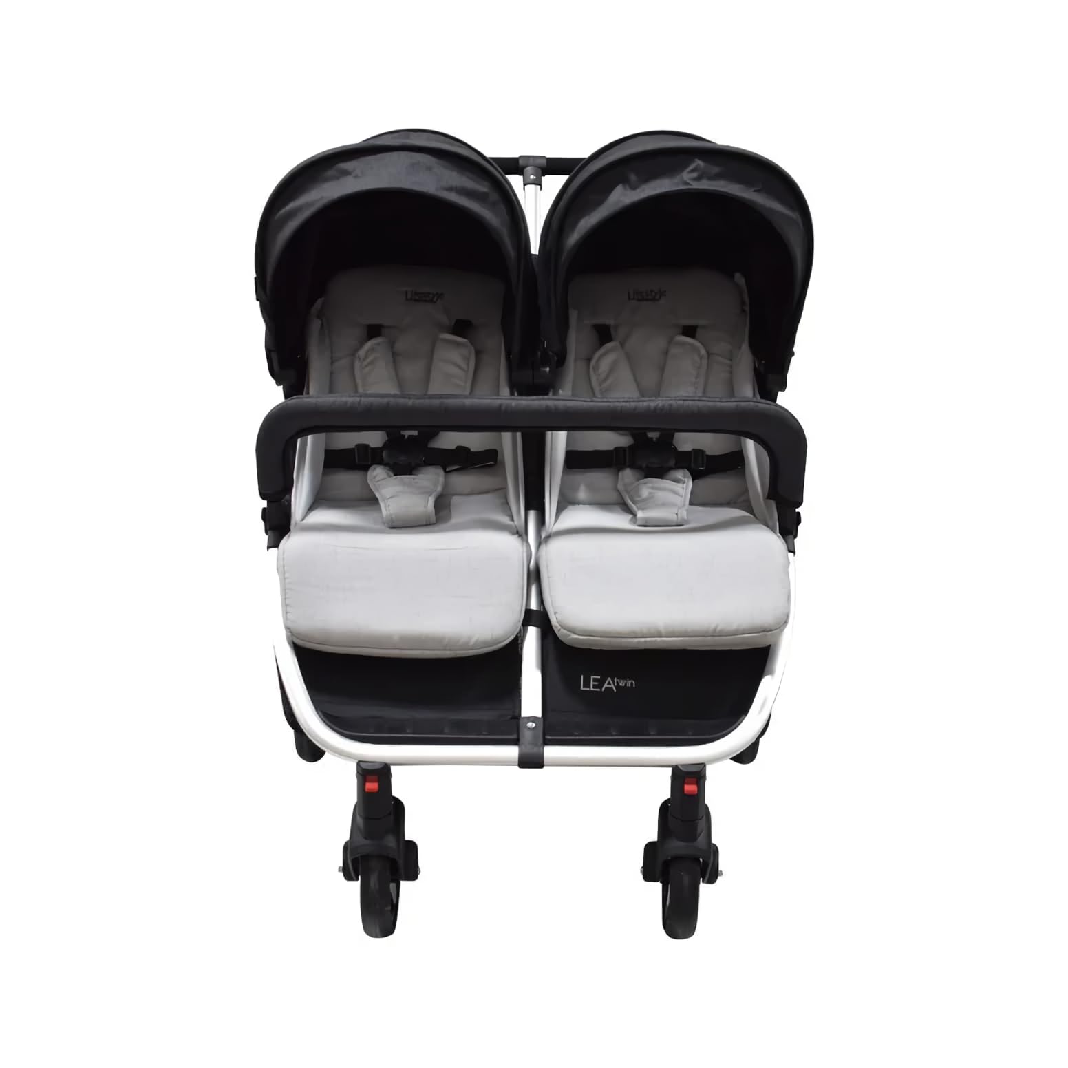 INFANTI | Carriola Doble Para Bebé | Lea Twin | Reclinable | Soporta Hasta 30 Kg | Toldo con Ventanilla