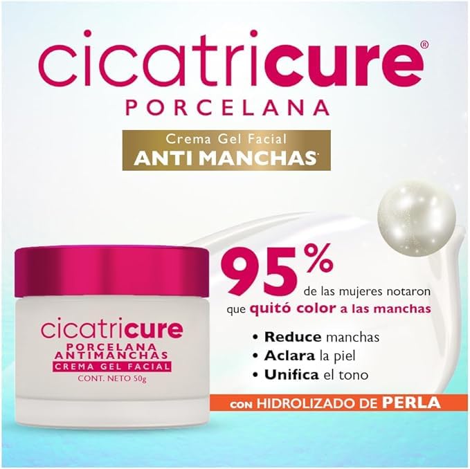 CICATRICURE 3 PACK Porcelana Serum Peeling Facial 30ml + CICATRICURE Porcelana Crema Gel Facial 50g + Cicatricure Porcelana Crema Anti FOTOENVEJECIMIENTO FPS +50 40g