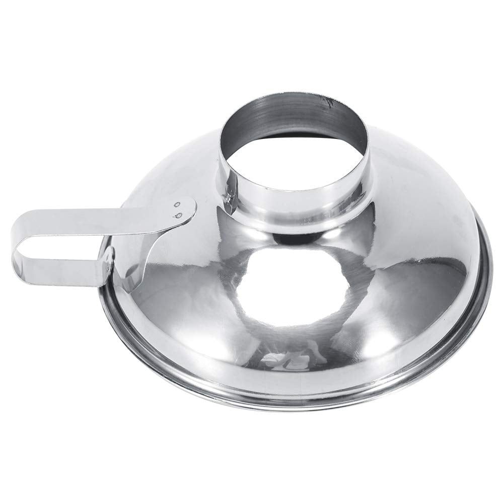 Embudo de Acero Inoxidable Hogar Ancho de la Boca con Mango Metal Pequeño para Utensilios de Cocina