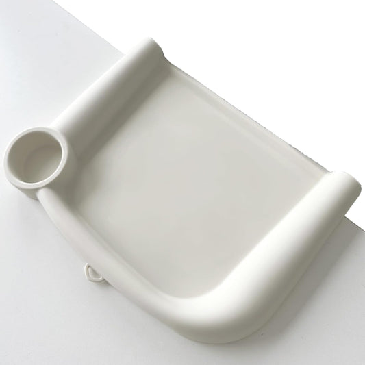 Bandeja de alimentación para bebé compatible con Silla de mesa Fast de Inglesina Bandeja de alimentación para bebé de silicona para silla de mesa Fast con clip. Bandeja desmontable para comer de