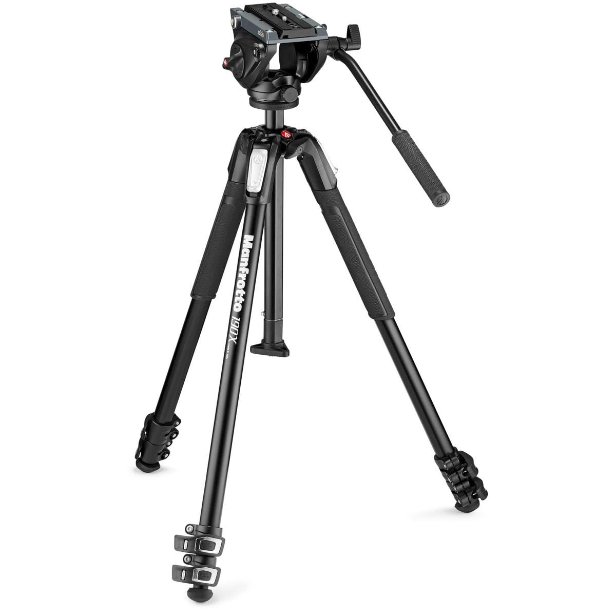 Manfrotto MVH500AH Cabezal de Video Fluido con trípode MT190X3