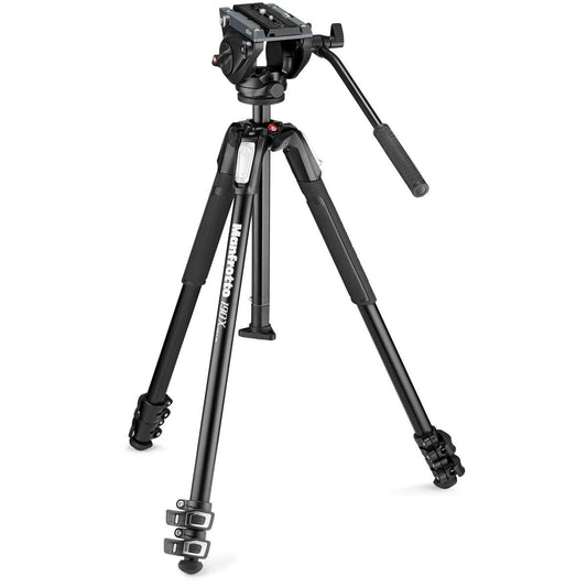 Manfrotto MVH500AH Cabezal de Video Fluido con trípode MT190X3