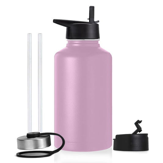 Free Wolf 64OZ Termo de Acero Inoxidable A Prueba de Fugas Con 3 Tapas y Asa, Doble Aislamiento Térmico para 24 Horas de Agua Fría y 12 Horas de Caliente