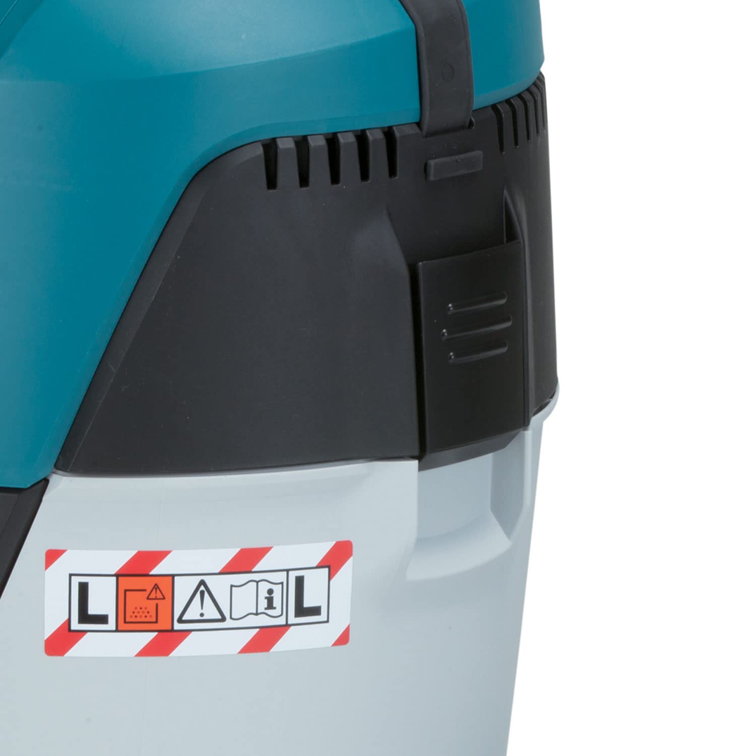 Makita VC2512L Extractor de Polvo de 25.0 L Push and Clean Clase L (9.4 Amp) para Limpieza en húmedo y seco