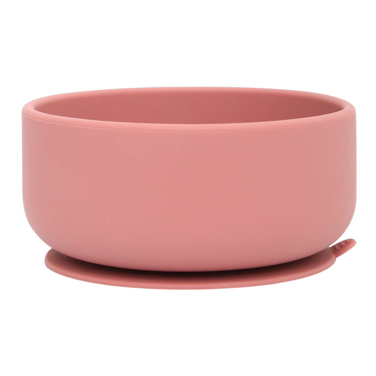 dollop - tazón de silicona con ventosa, sin BPA, apto para lavaplatos y microondas (rosa sucia)
