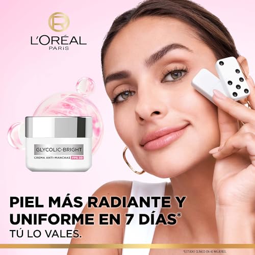 L'ORÉAL Paris Crema de Día Anti-manchas Con Ácido Glicólico | FPS 30 50ml
