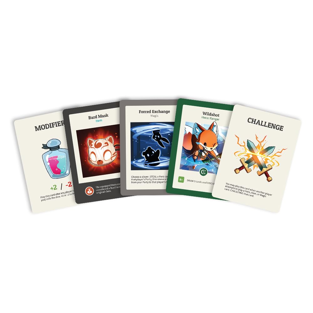 TeeTurtle Juego Base Here to Slay - de los Creadores de Unstable Unicorns - Un Juego de Cartas estratégico para Adolescentes y Adultos