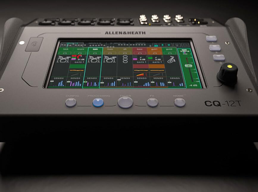 Mezclador Digital Allen & Heath CQ-12T Bluetooth y Pantalla Táctil de 7 Pulgadas