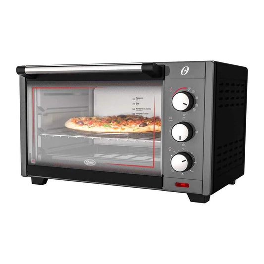 Oster horno tostador plateado de 30 litros ideal para gratinar y dorar con 4 funciones de cocina facil