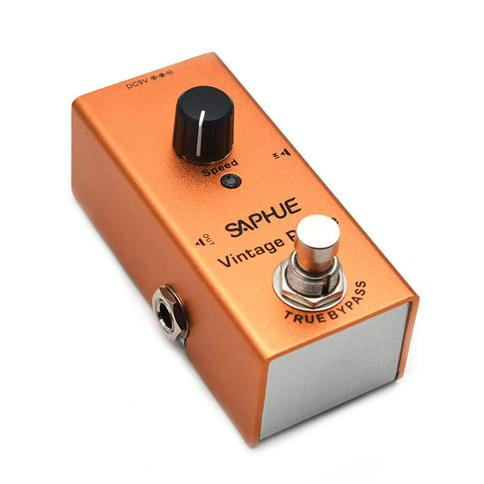 Pedal de Efectos de Guitarra SAPHUE Acero Mini con Perilla de Velocidad