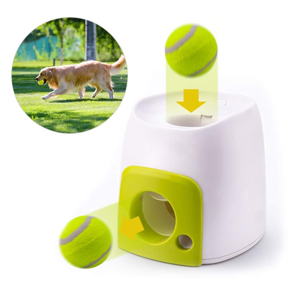 HEITIGN Lanzador Automático de Pelotas para Perros Juguete para Lanzar Pelotas para Perros Juguete Interactivo para Mascotas