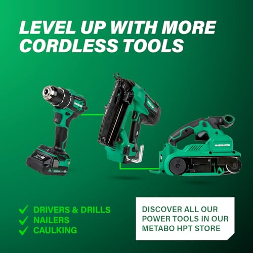 Metabo HPT - Lijadora de correa inalámbrica MultiVolt de 36 V sin escobillas de 3 x 21 pulgadas, kit de lijadora eléctrica, velocidad variable, modo automático, compatible con batería Metabo HPT de 18