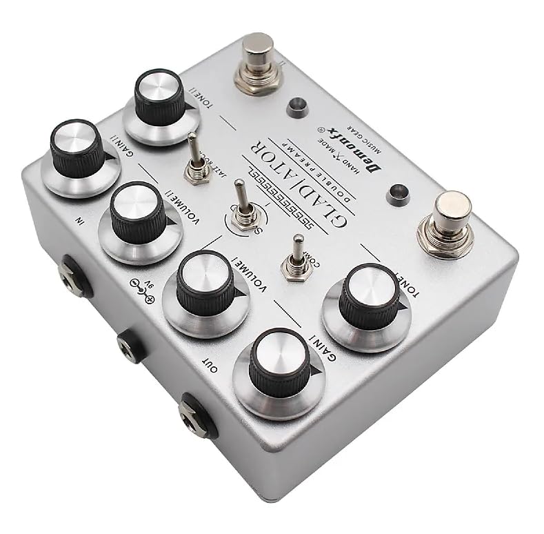 Demon Fx DemonFx Gladiator Pedal de guitarra eléctrica de doble preamplificador