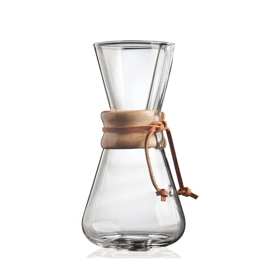 Chemex Cafetera de vidrio, Classic, Transparente, 3 Tazas, 1