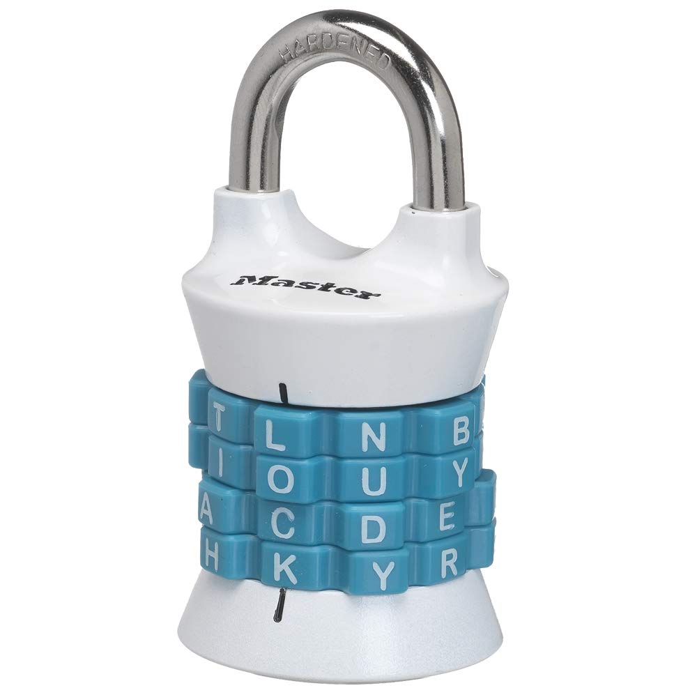 Candado de Combinación Master Lock Gris con Letras para Recordar Fácilmente
