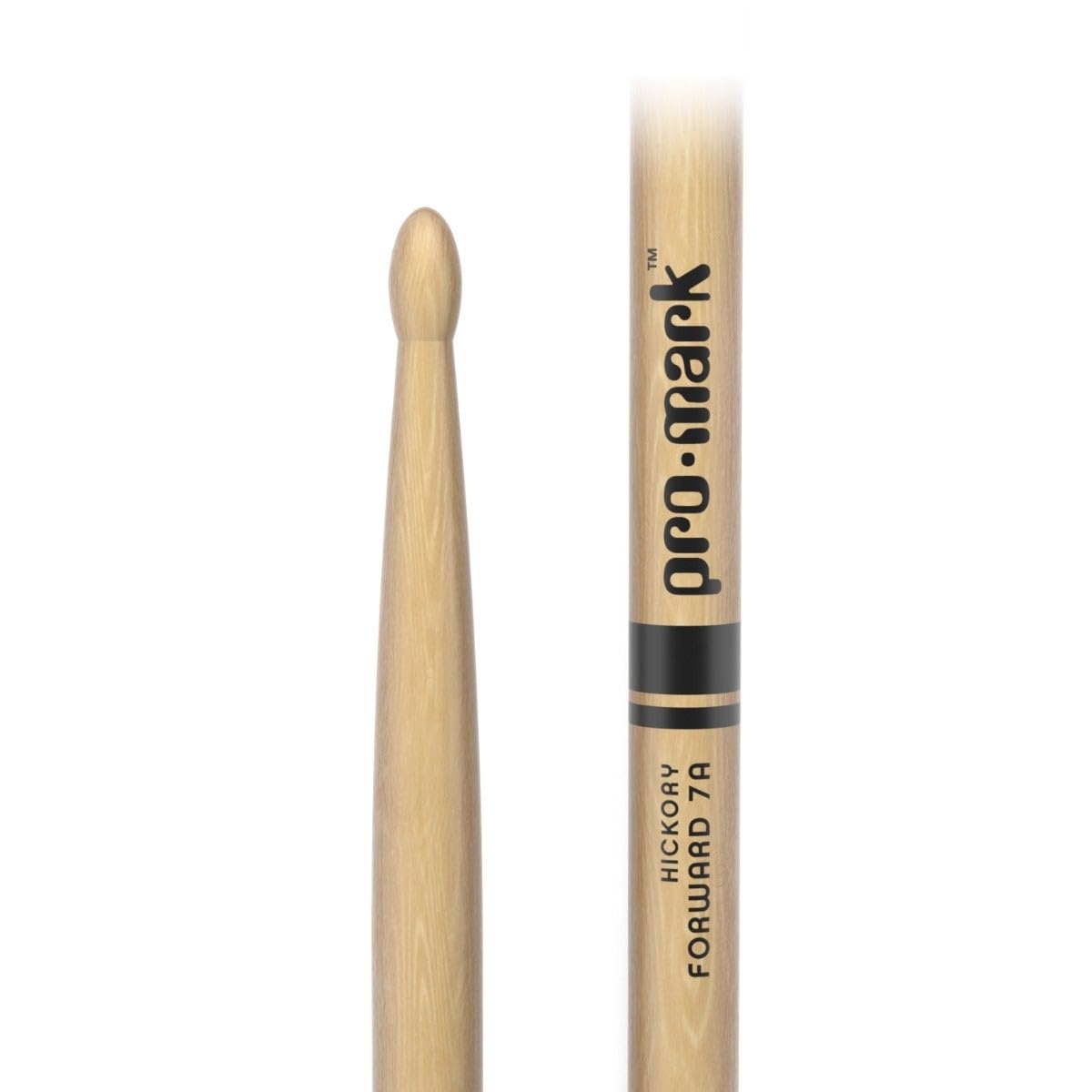 Promark American Hickory Classic 7A Drumsticks, Oval Tip, Four Pairs