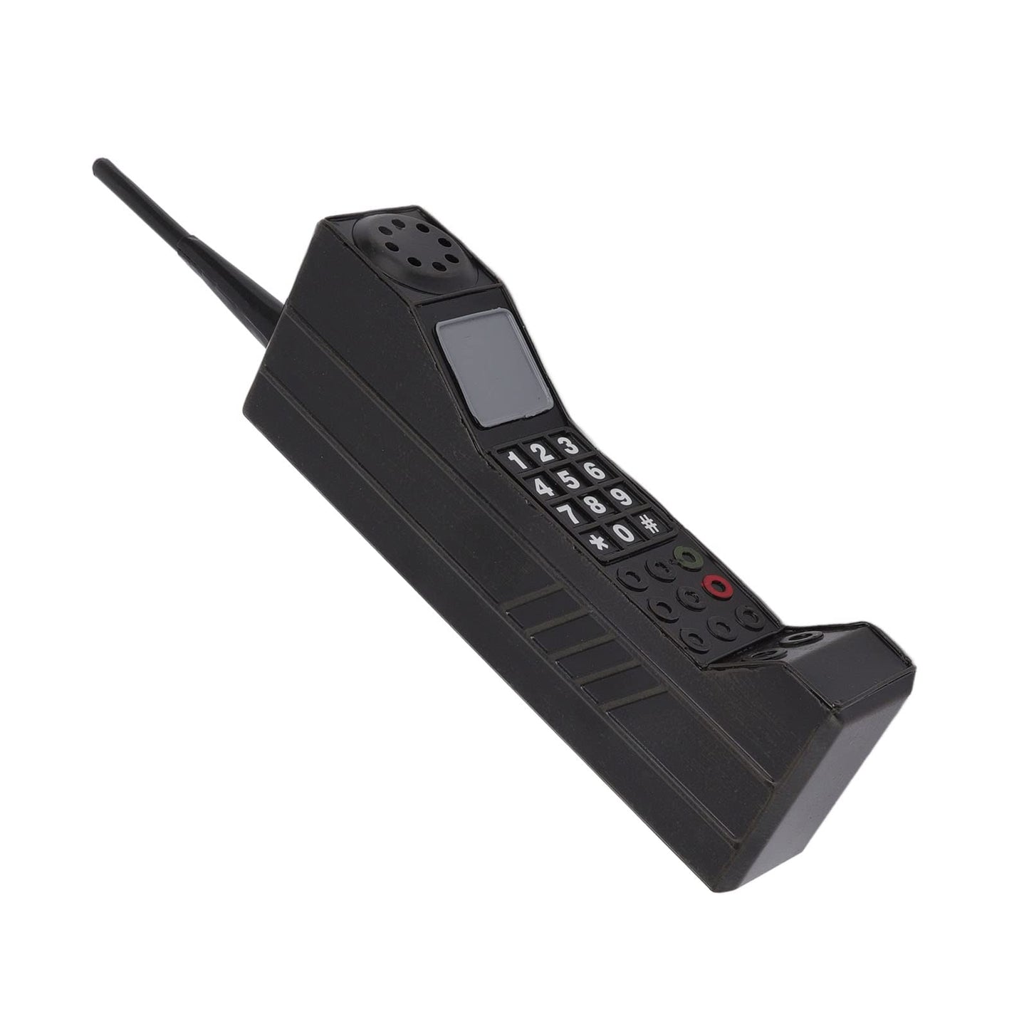 Adorno retro para teléfono celular, diseño de ladrillo clásico, color negro