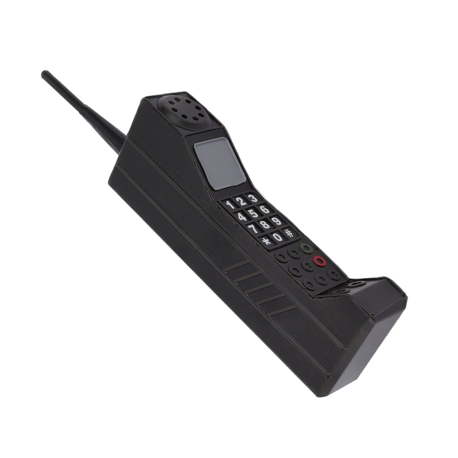 Adorno retro para teléfono celular, diseño de ladrillo clásico, color negro