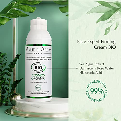 Dúo Cuidado Facial Reafirmante 100% Natural, Orgánico, Vegano, Antiedad, Hidratante, Alisa, Repara Flacidez, con Macadamia, Rosa Damascena y Aceite de Argán