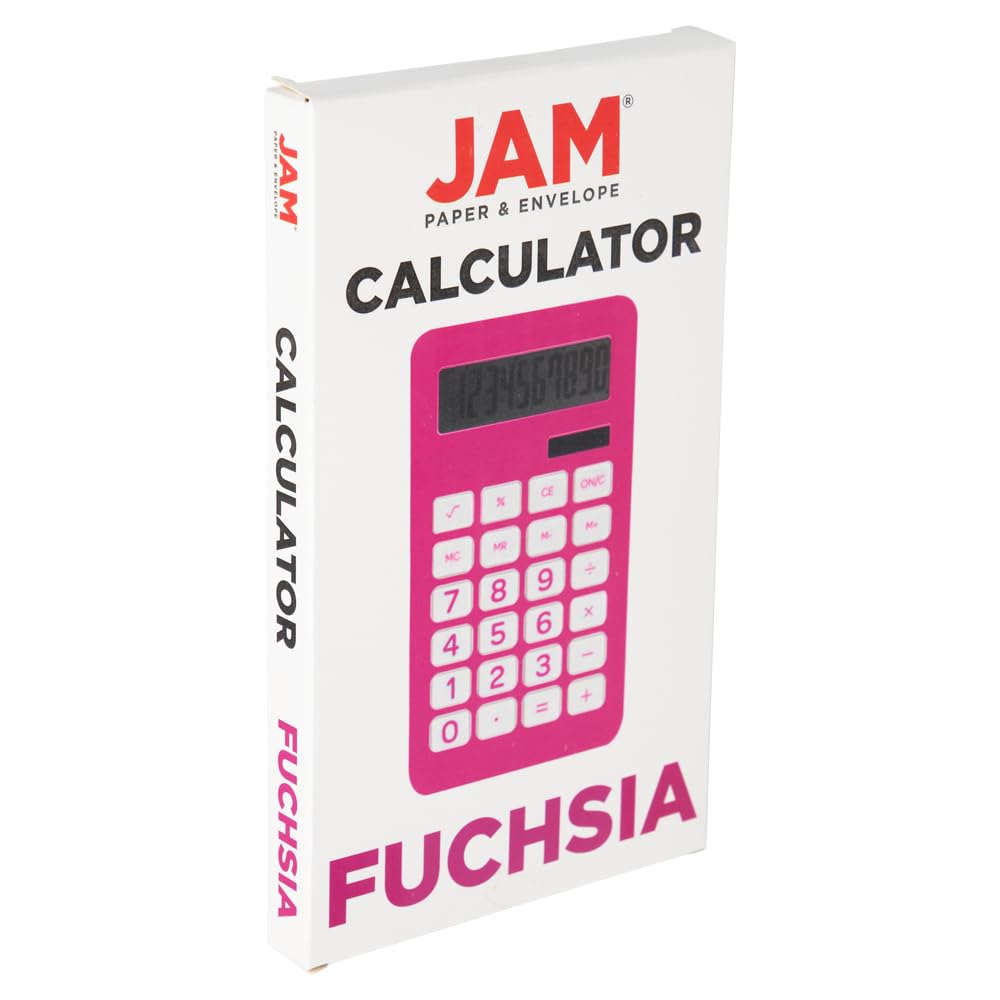 Calculadora JAM PAPER Rosa Fucsia con Pantalla LCD de 10 Dígitos
