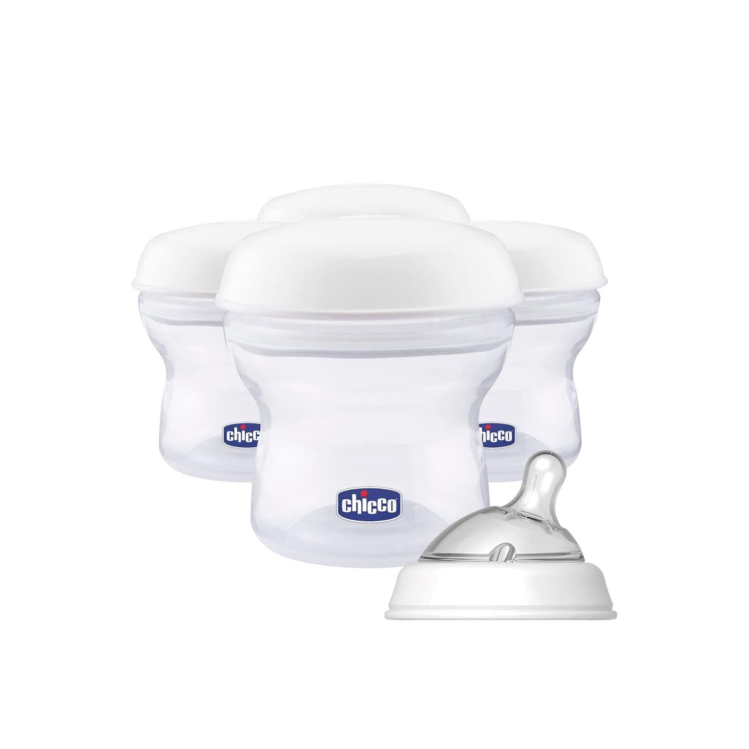 CHICCO, Contenedores de Leche para Bebé, Natural Feeling, 4 piezas