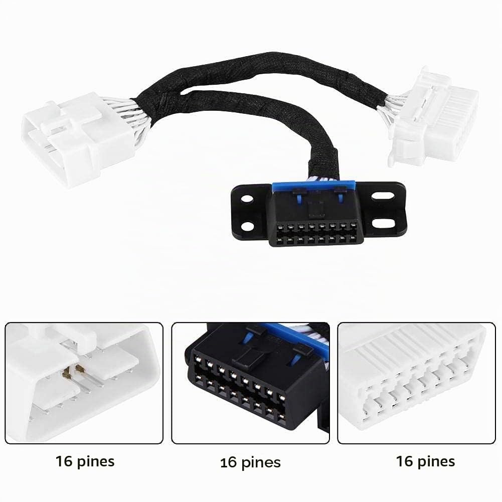 Cable Divisor OBD2 Aramox 16Pin Macho a Doble Hembra Extensor
