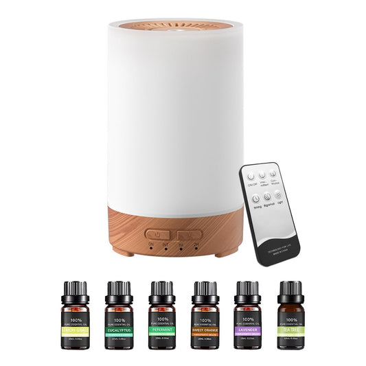 Difusor de Aromas EASYTAO 150ml 7 Colores con 6 Aceites Esenciales y Vapor Silencioso Ajustable