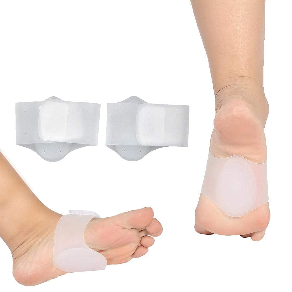 Plantillas Ortopédicas de Silicona Blanco con Soporte de Arco para Pie Plano