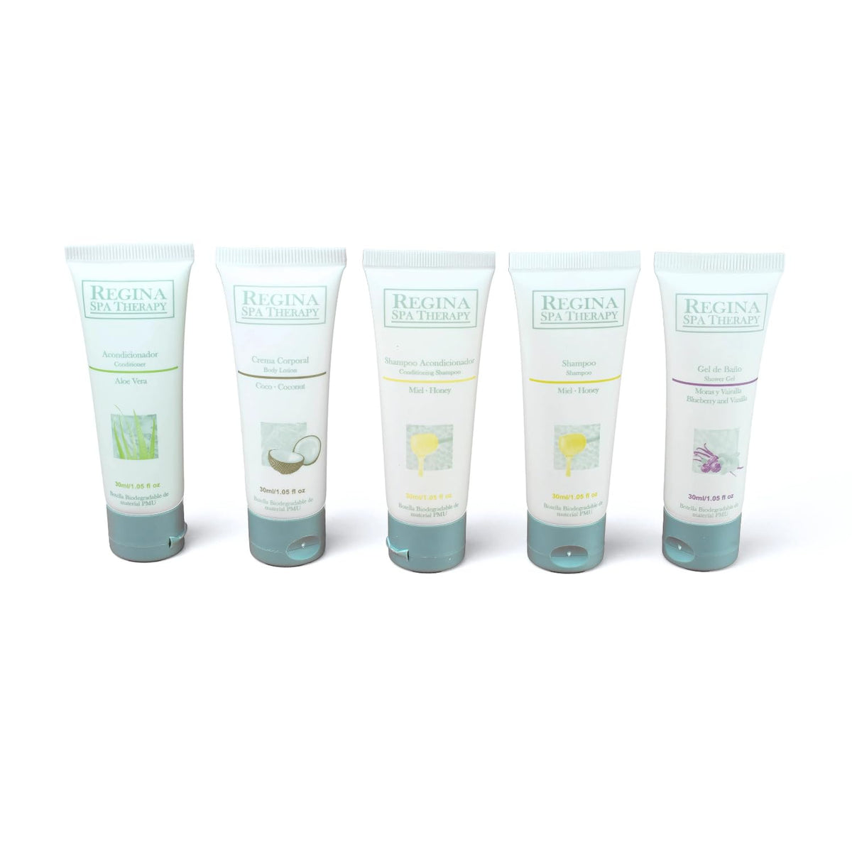 Shampoo Acondicionador Miel 30ml Botella Biodegradable 2 en 1 Nutritivo Suave Aroma Dulce Para Hoteles Spas Amenidades Arbnb Caja 500 Pzas