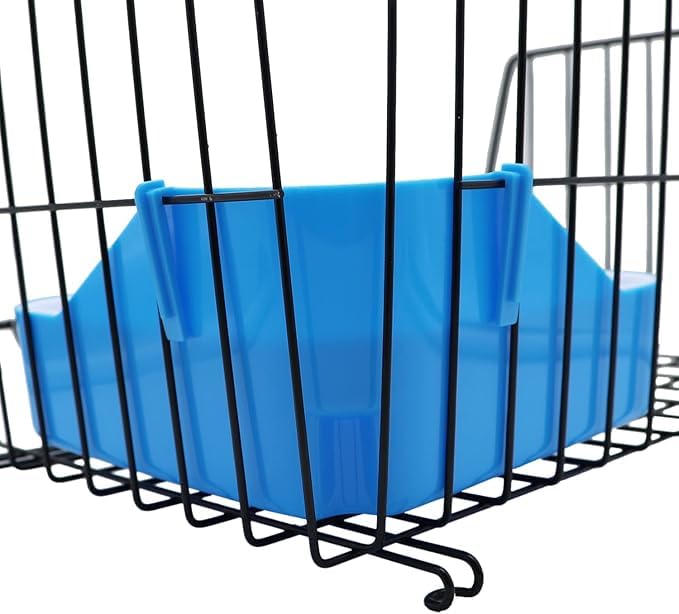 DAREGUME 2 Pcs Caja de Arena para Conejos,Orinal de Esquina Inodoro para Mascotas para Conejos Cobayas,Animales Pequeños Caja de Arena para Conejos Accesorios de Jaula(Azul)