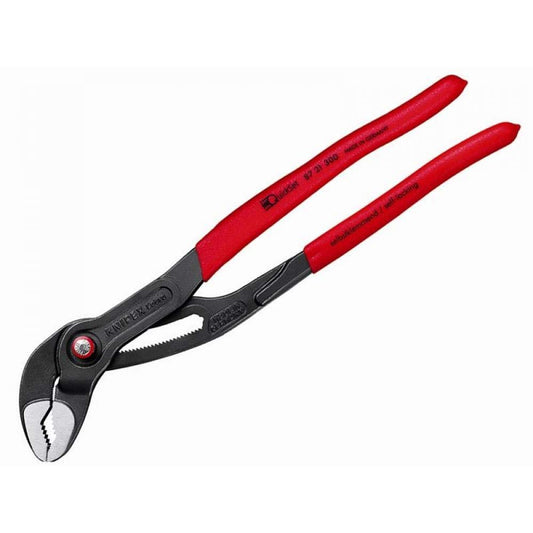 Knipex 87 21 300 SB Cobra Quickset Tenaza para Bombas de Agua Hightech Atramentado Recubiertos de Plástico Antideslizante, color Gris, 300 mm
