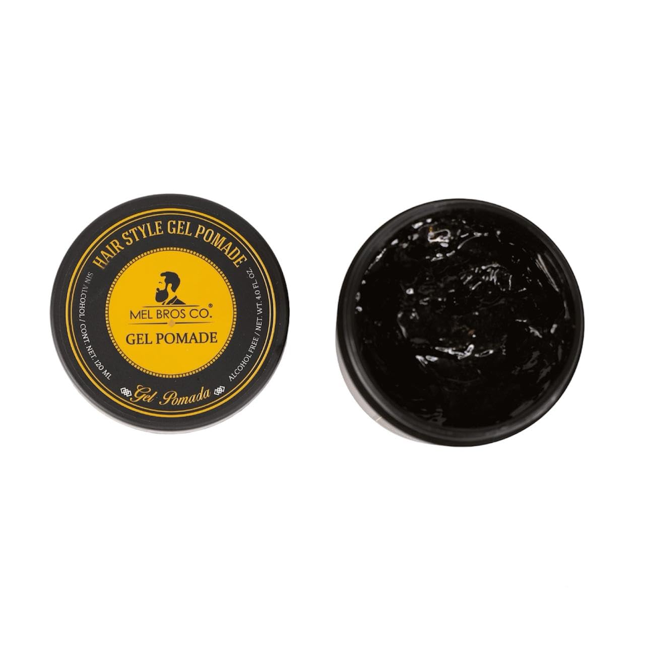MEL BROS CO. - Gel Pomade 4oz/120ml - Estilizado de Cabello Acabado Natural