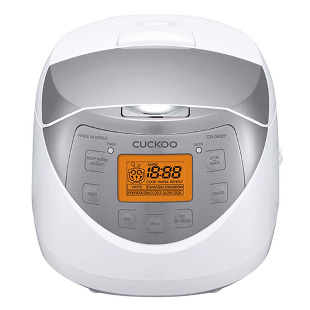 CUCKOO Basic Rice Cooker-White & Gray/10 cup CR-1095, Blanco