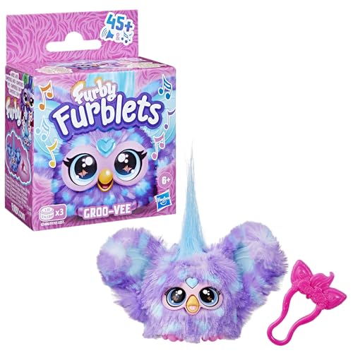 Furby Furblets - Miniamigo Groo-Vee - Morado - Peluches electrónicos para niños y niñas a Partir de 6 años
