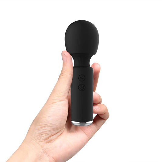 Sendowtek Mini Masajeador Muscular Masajeador Eléctrico de Mano Masajeador Recargable USB Dispositivo para Calmar Los Músculos Portátil Mini Massager Impermeable con 10 Velocidades Ajustables Diferentes Perfecto para Aliviar la Tensión, Los Músculos, el D