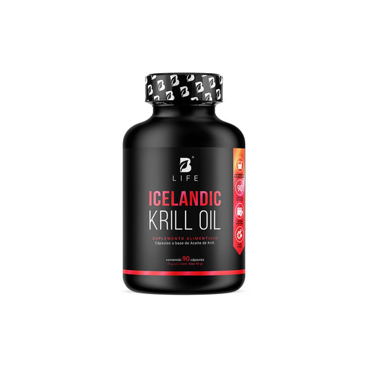 Aceite de Krill Icelandic B Life 1000 mg con Astaxantina y Fosfolípidos