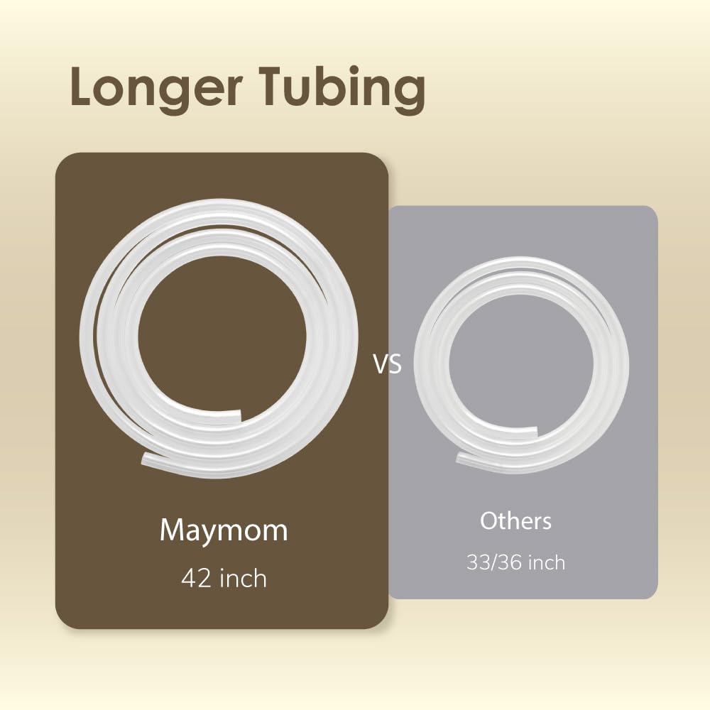 Maymom Piezas para Extractor Compatibles con Spectra S2, S1 y 9 Plus; Embudo de 19 mm con Válvulas, Tubos y Protector Antirretorno; No son piezas originales de Spectra