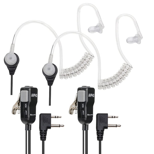 Auricular Surveillance Midland Negro Doble Pack para Radio de 2 Vías
