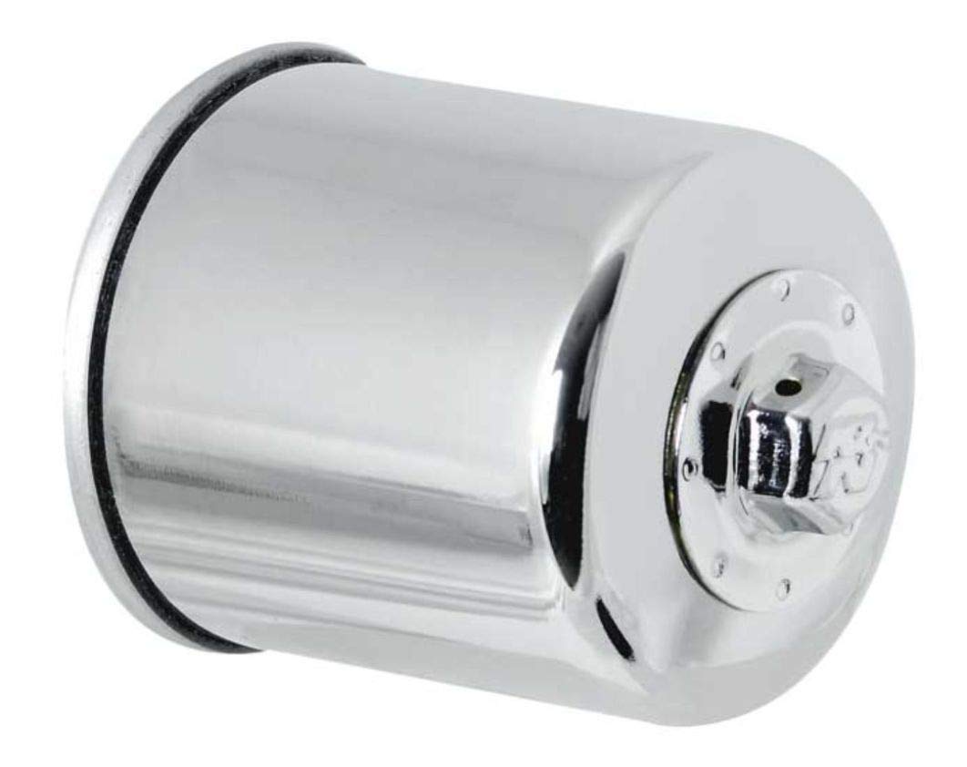 Filtro de Aceite K&N Cromado de Alto Rendimiento para Motocicleta y Deportes